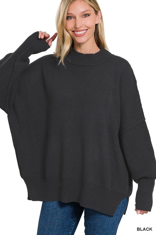 On The Way Side Slit Sweater