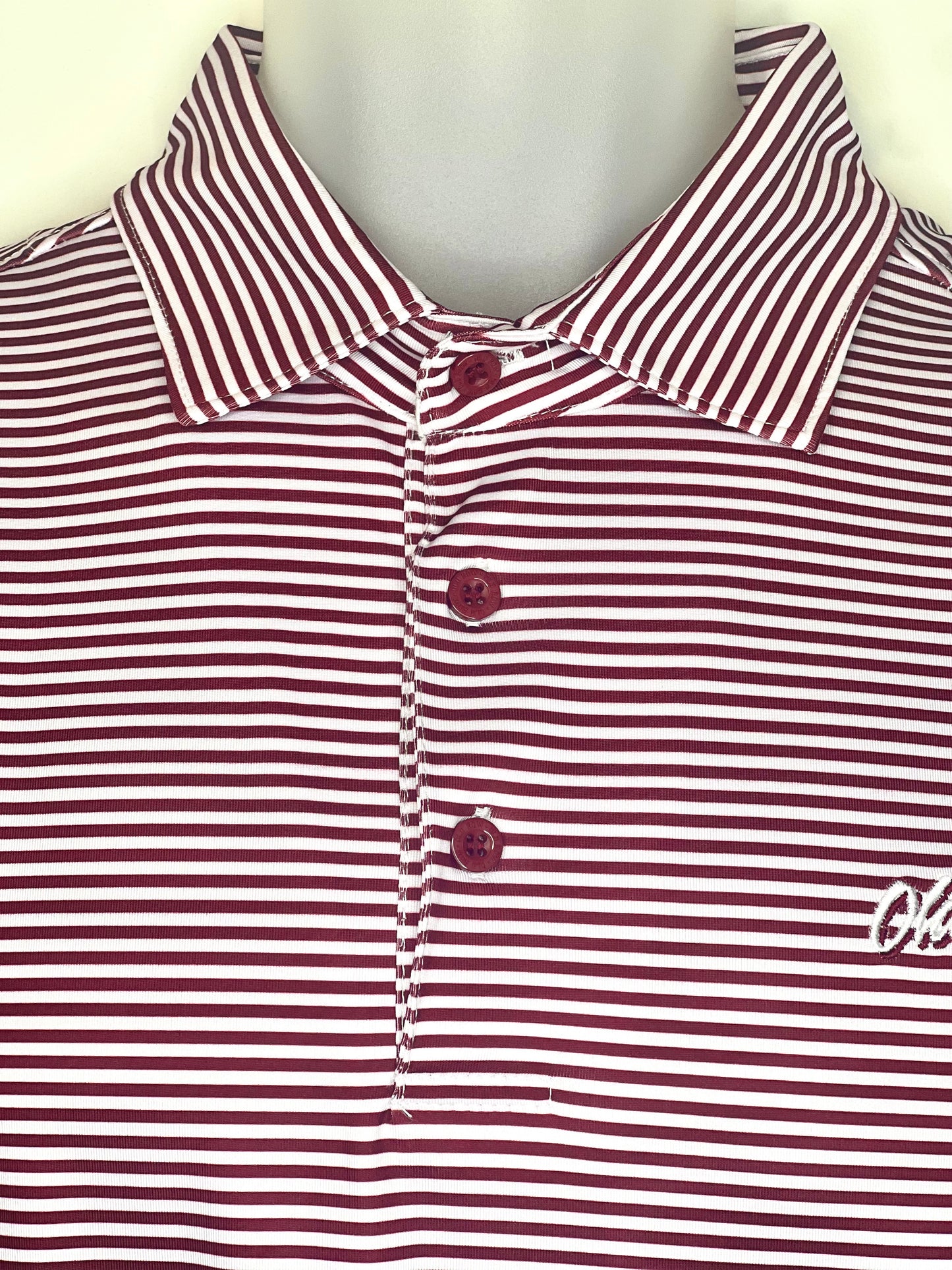 Maroon Stripe Polo