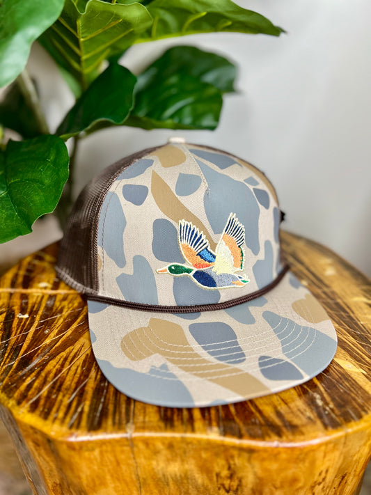 Retro Camo Duck Rope Hat