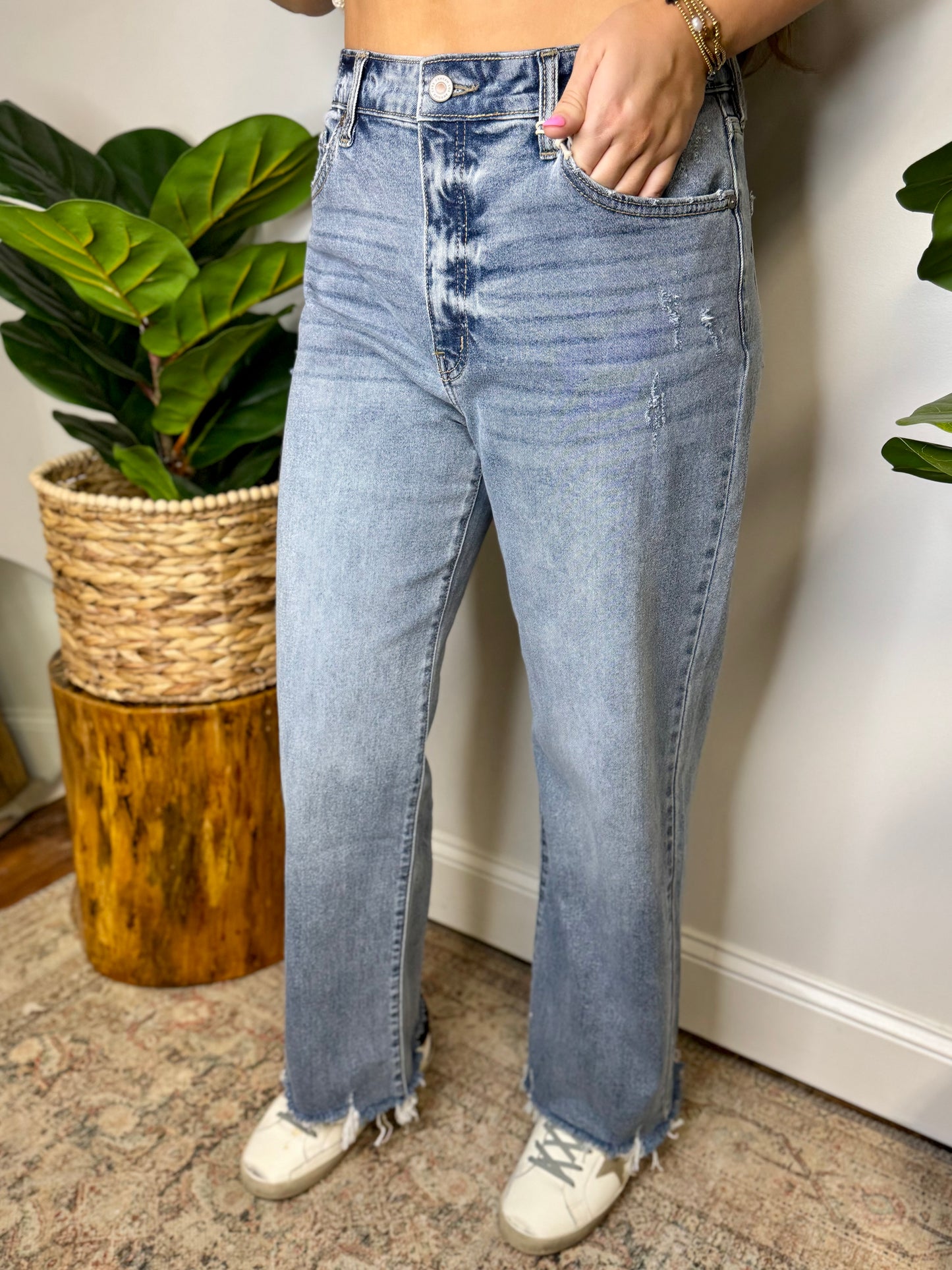 KanCan High Rise Wide Leg Jeans