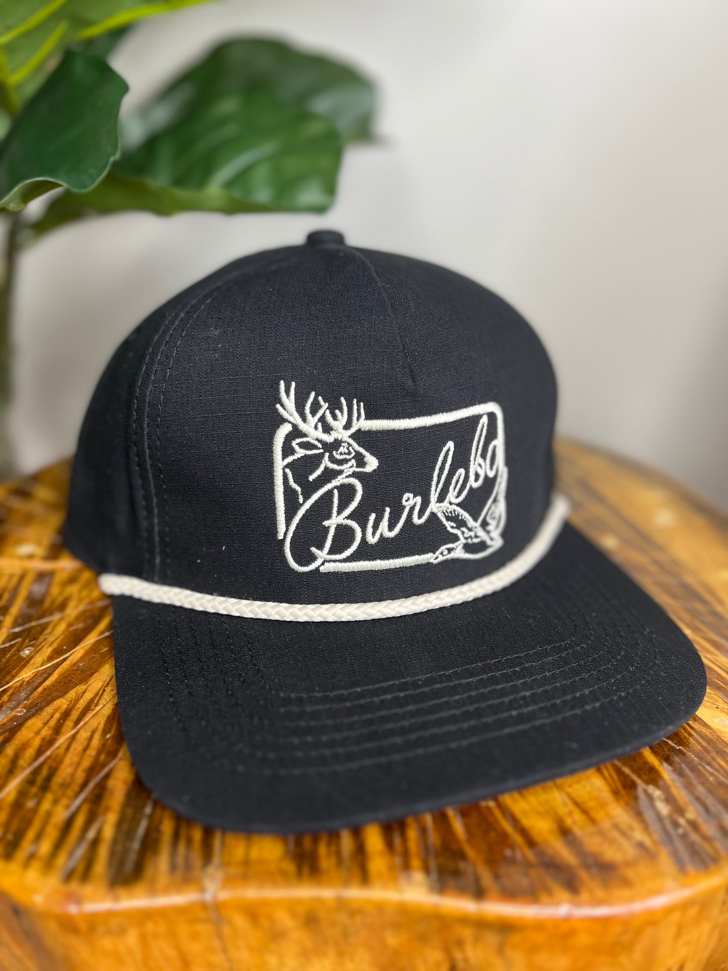 Black Patch Logo Rope Hat