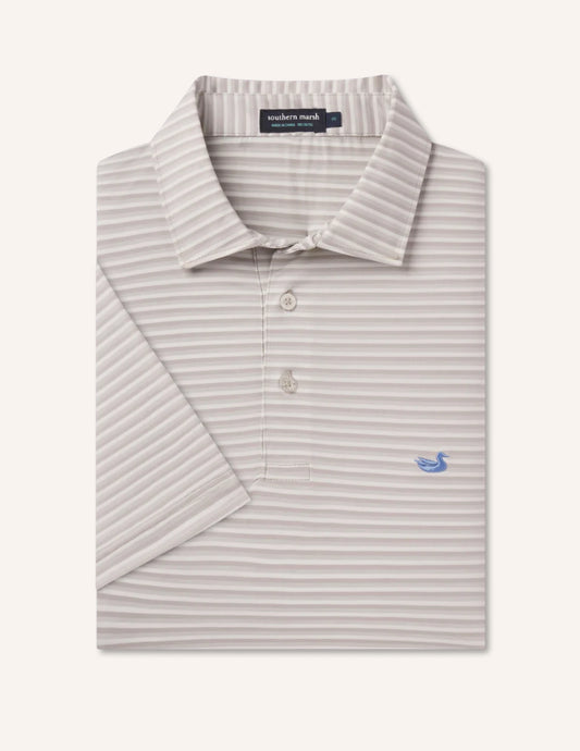 Bermuda Performance Polo - Domingo Stripe