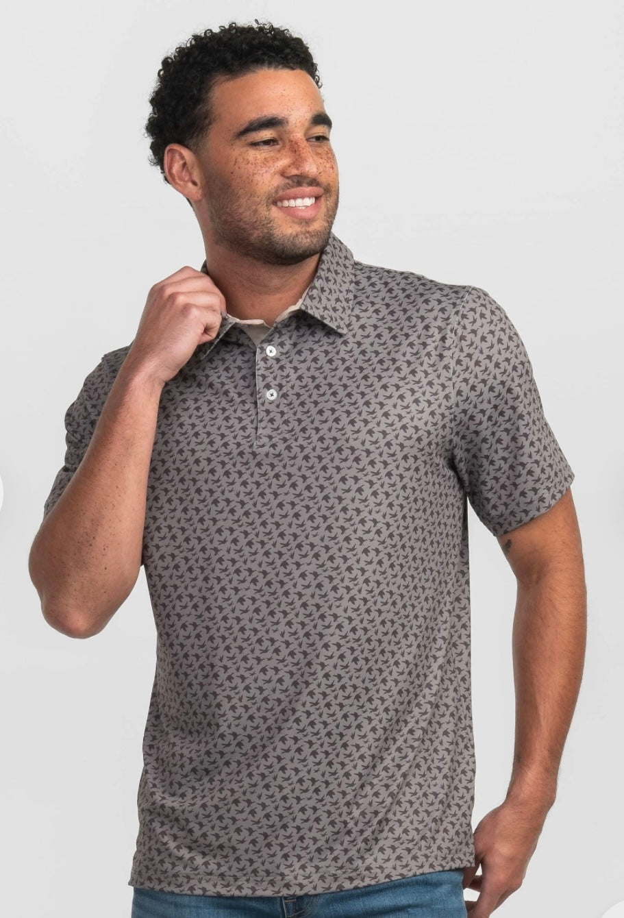 Party Fowl Printed Polo - Rock Ridge