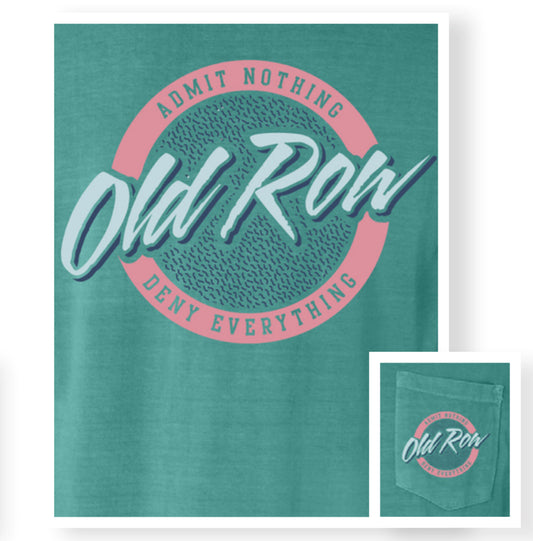 Old Row Cotton Tee - Pink Logo