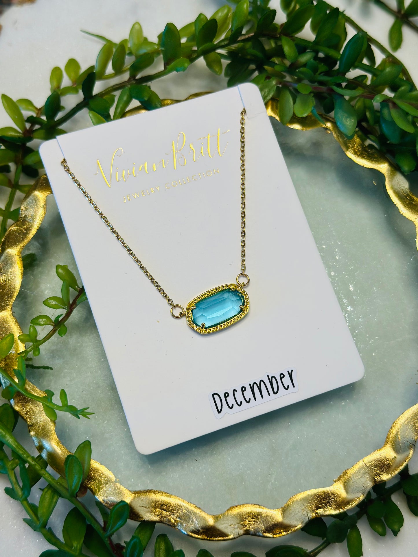 Emma Birthstone Pendant Necklace