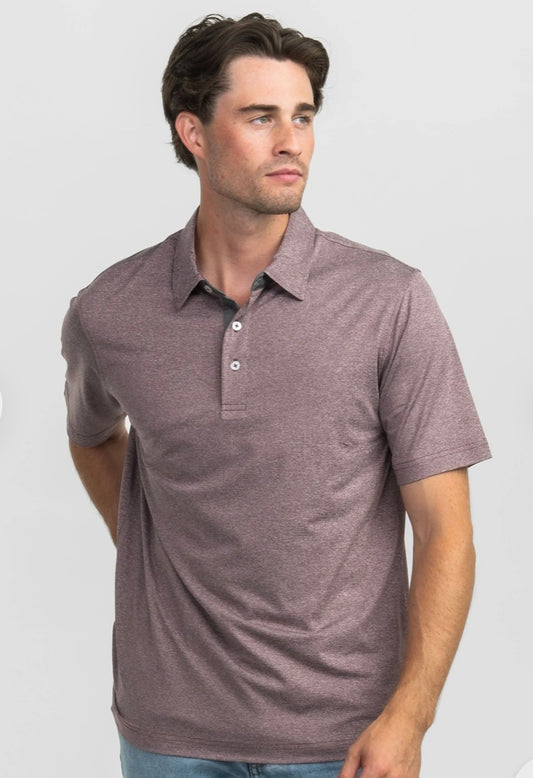 Grayton Heather Polo - Bordeaux