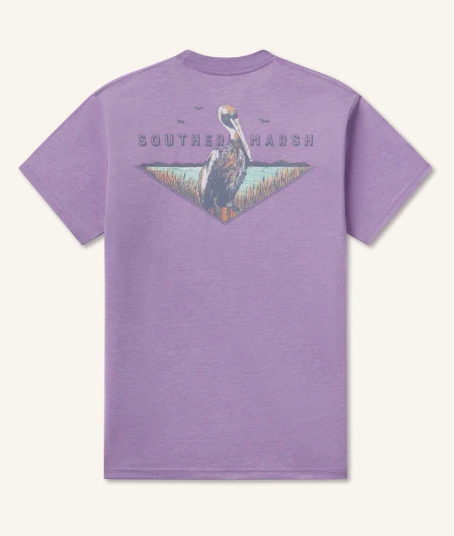 Southern Marsh Seawash Tee - Posted Pelican