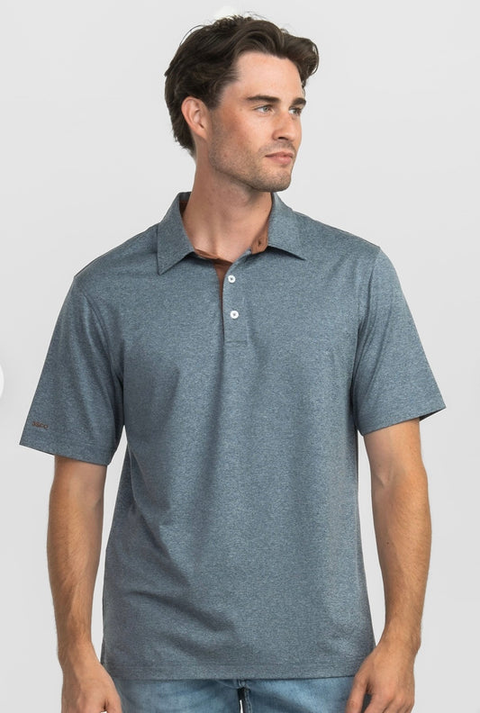 Grayton Heather Polo - Yale Navy