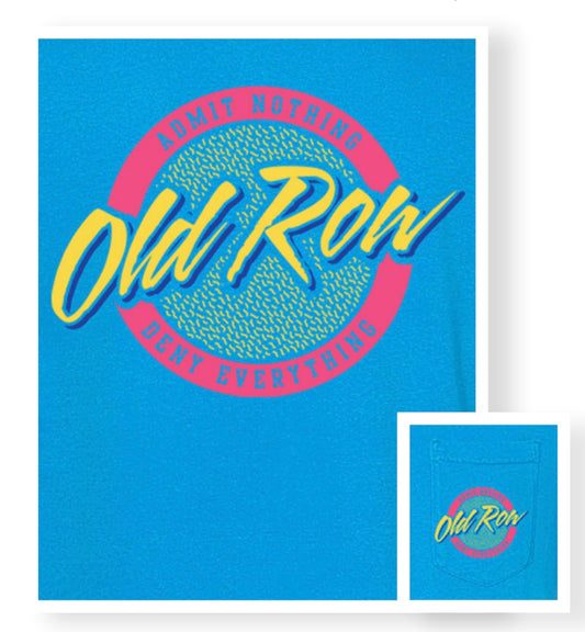 Old Row Cotton Tee - Hot Pink Logo